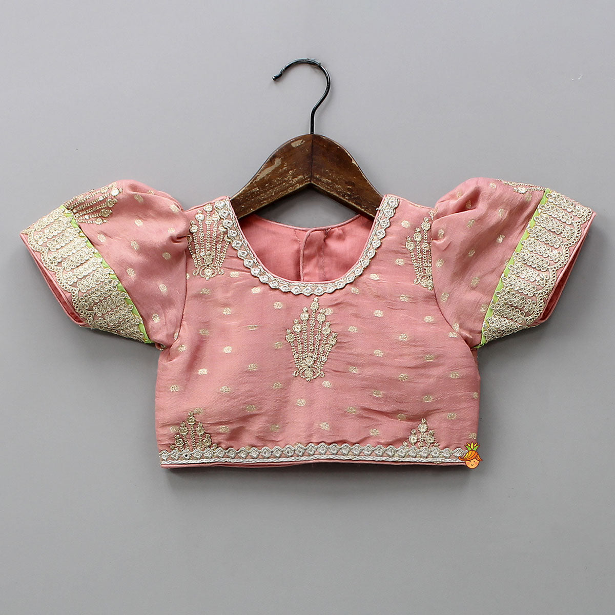 Stunning Booti Work Top With Lehenga And Contrasting Net Dupatta