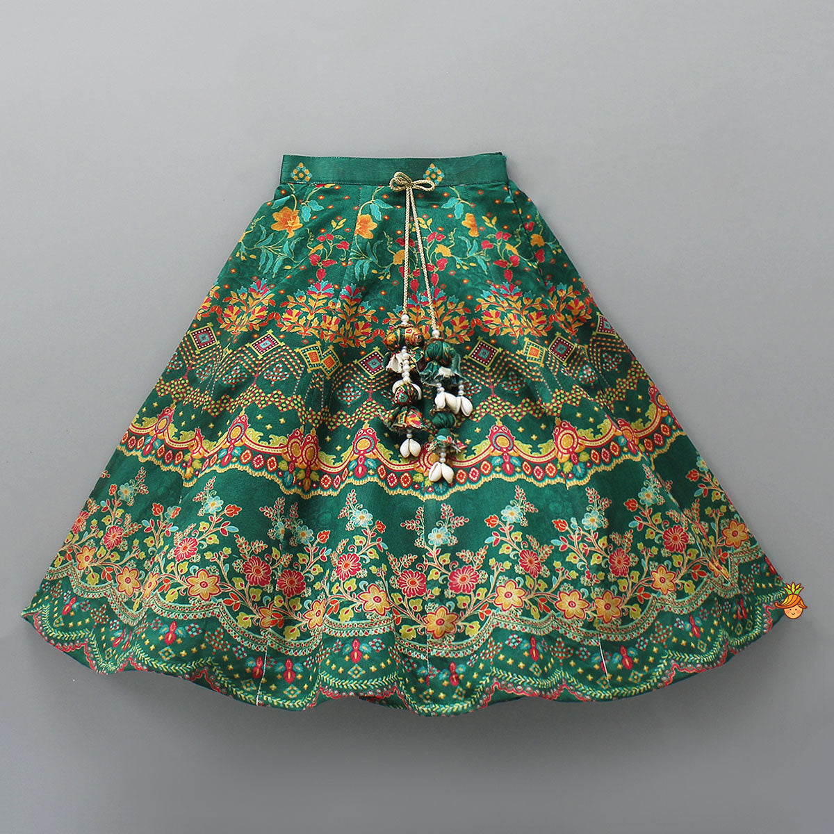 Stunning Printed Yoke Top And Lehenga