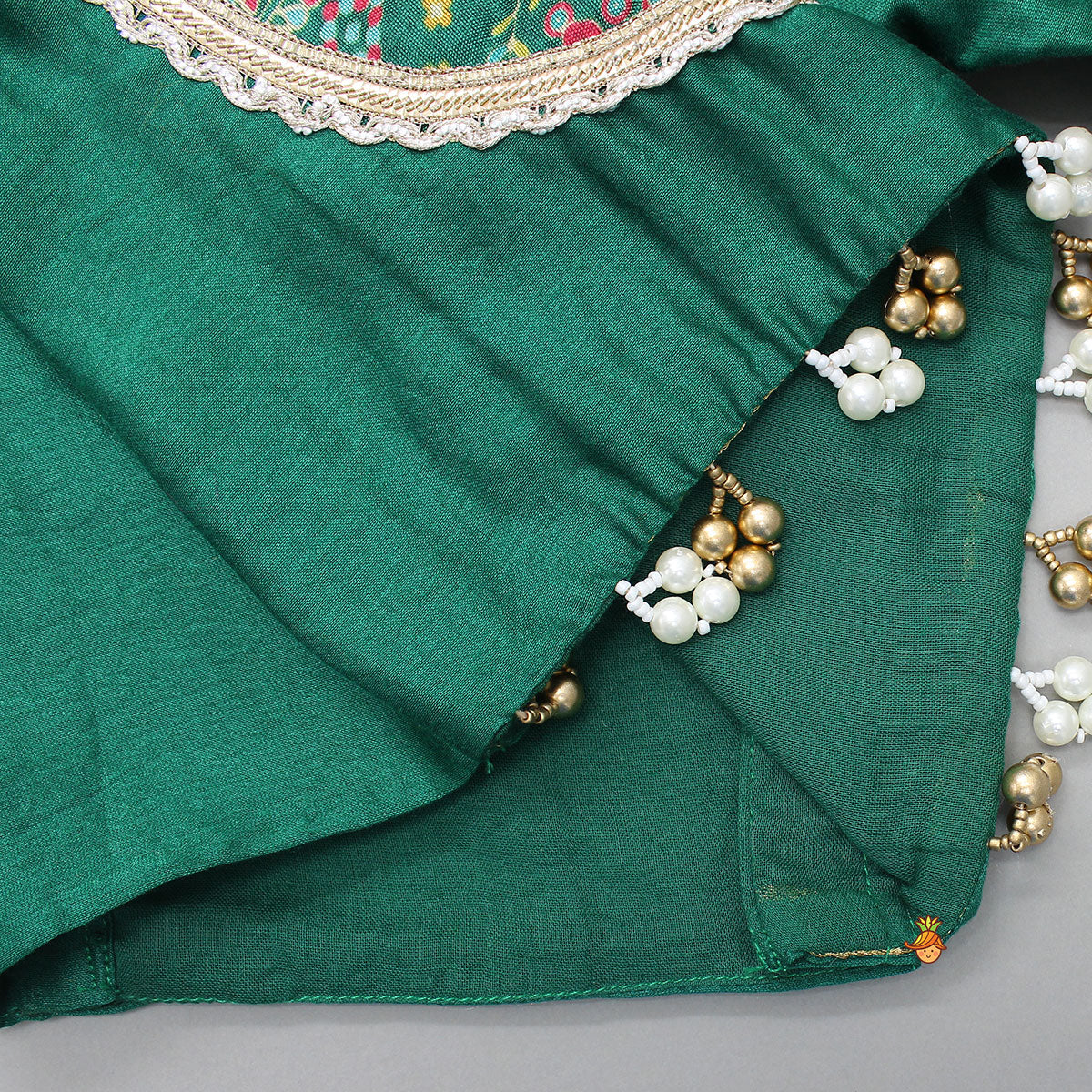 Stunning Printed Yoke Top And Lehenga