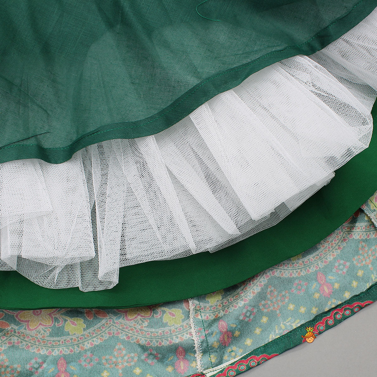 Stunning Printed Yoke Top And Lehenga