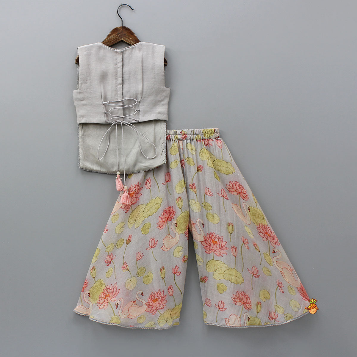 Swarn Motif Embroidered Asymmetric Stylish Top And Palazzo