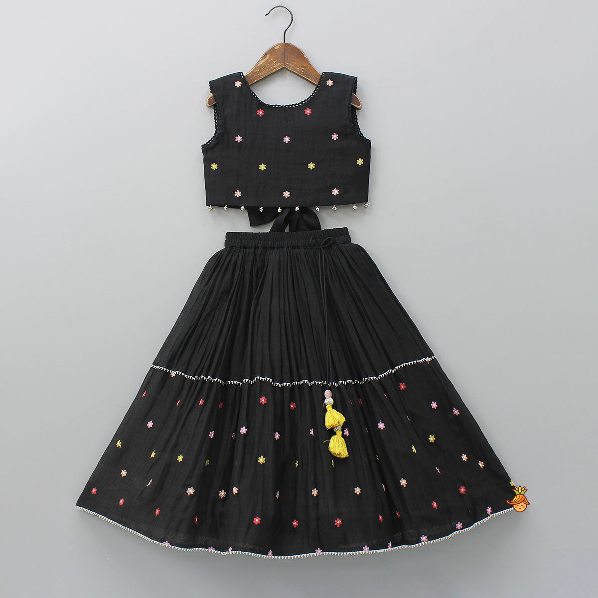 Back Tie-Knot Top And Lehenga