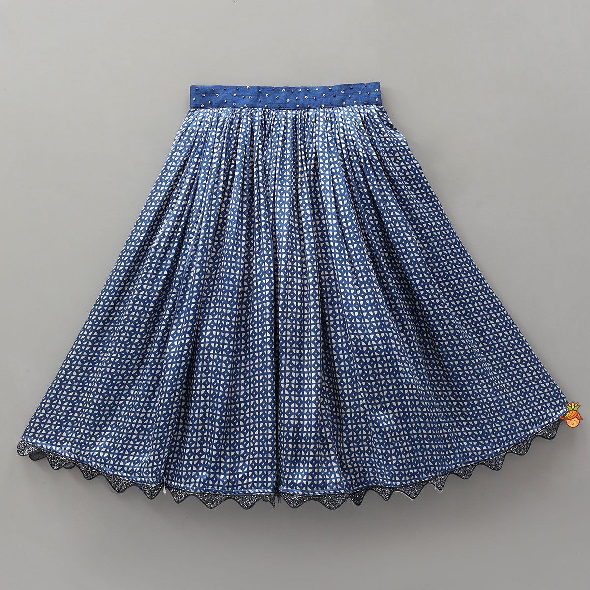 One Shoulder Drape Top With Lehenga