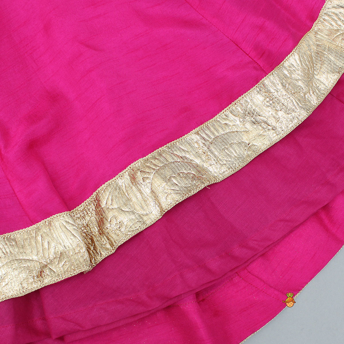 Thread Floral Embroidered Anarkali With Contrasting Dupatta