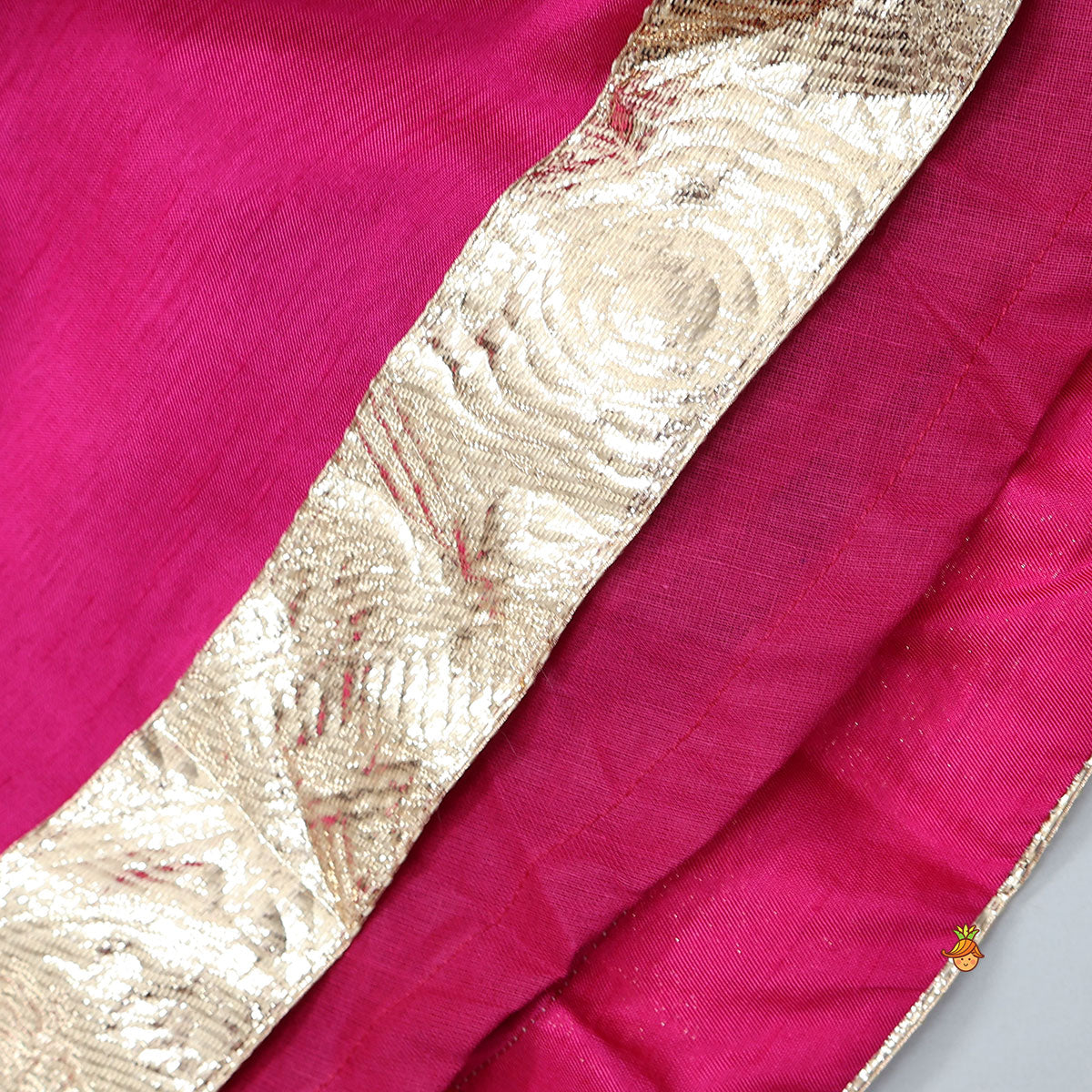 Thread Floral Embroidered Anarkali With Contrasting Dupatta