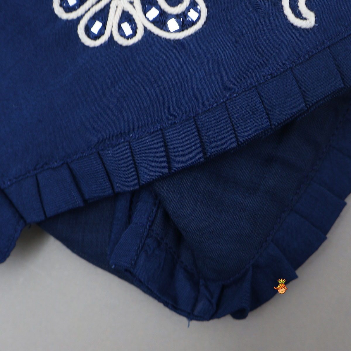 Dual Back Knot Detail Top And Tassels Enhanced Lehenga