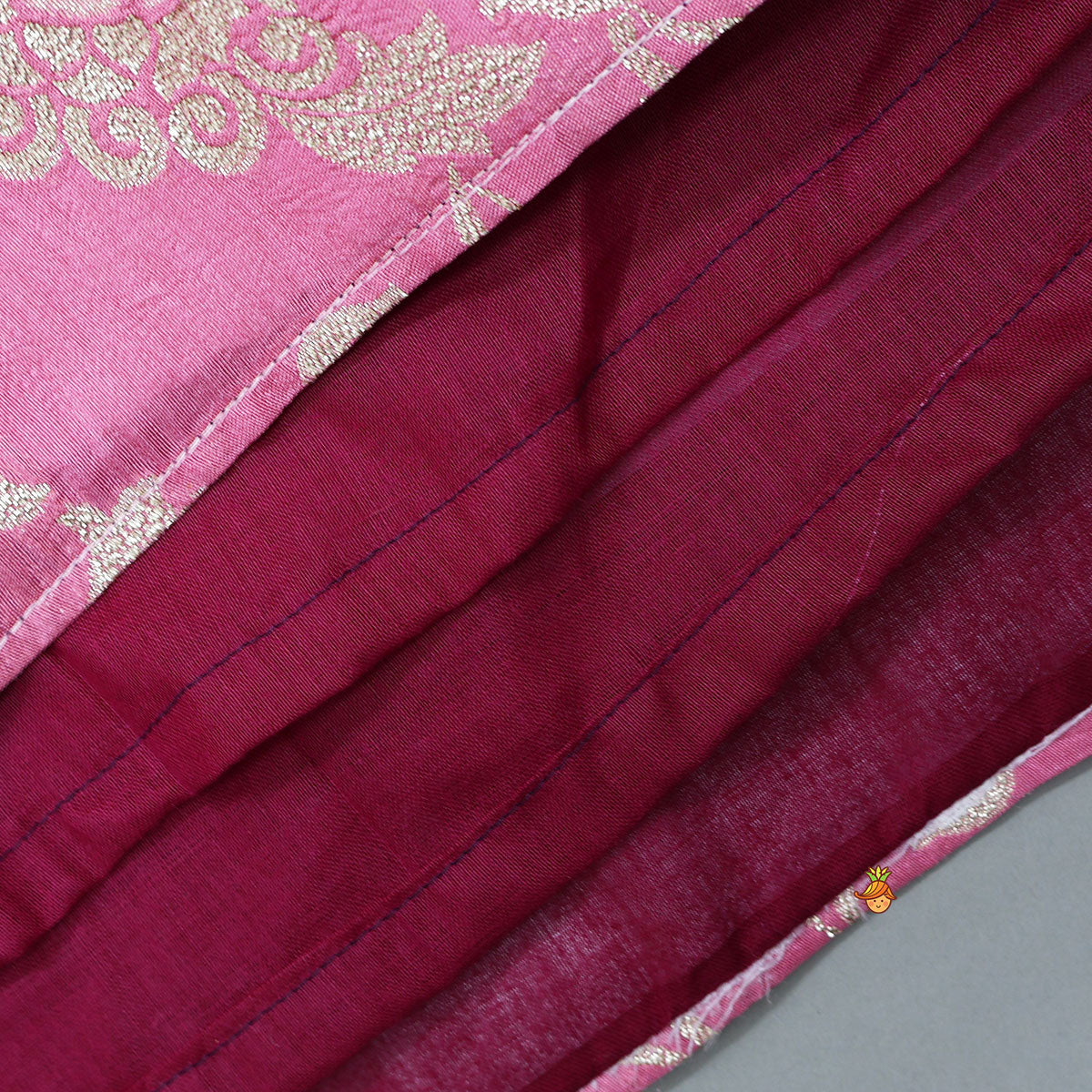 Velvet V-Neck Dual Tone Anarkali