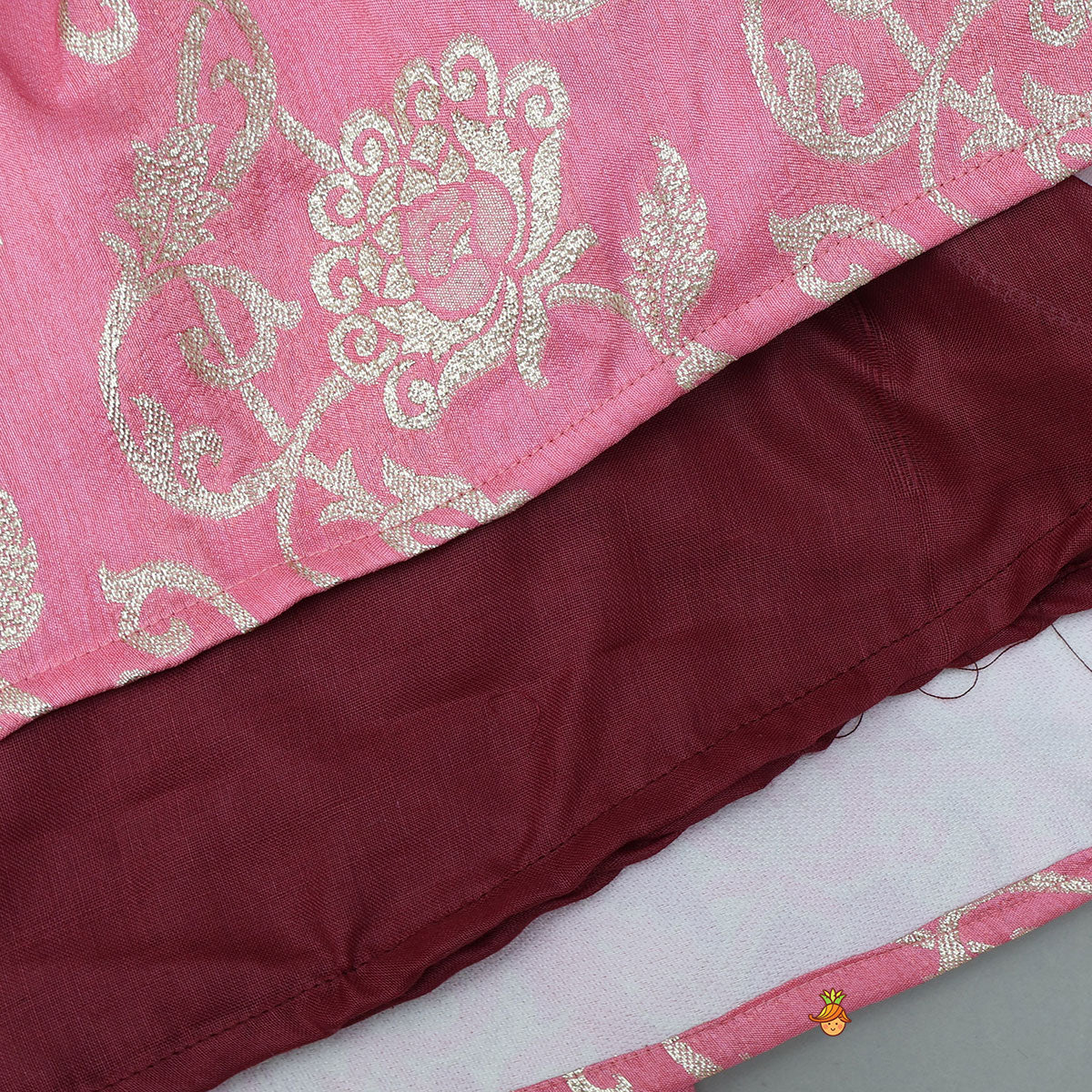 Velvet V-Neck Dual Tone Anarkali