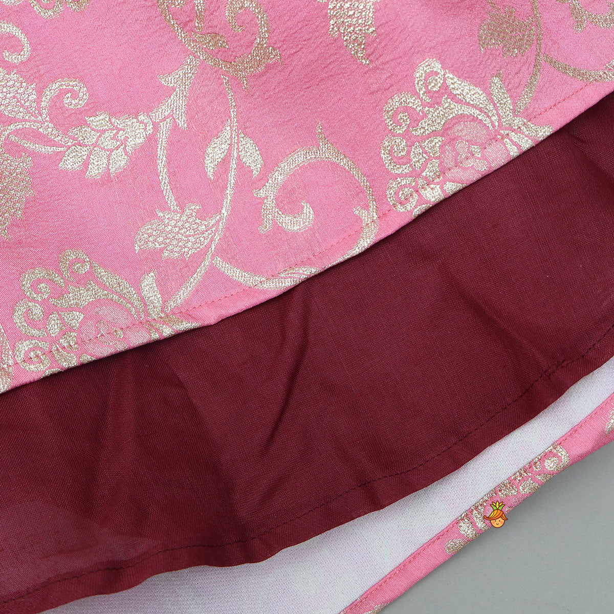 Velvet V-Neck Dual Tone Anarkali