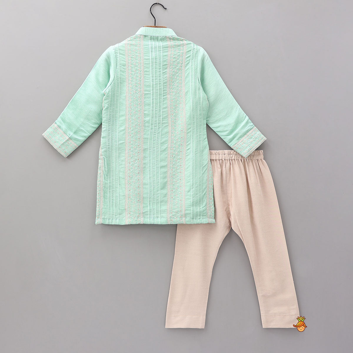 Pin-Tuck Embroidered Kurta With Pyjama