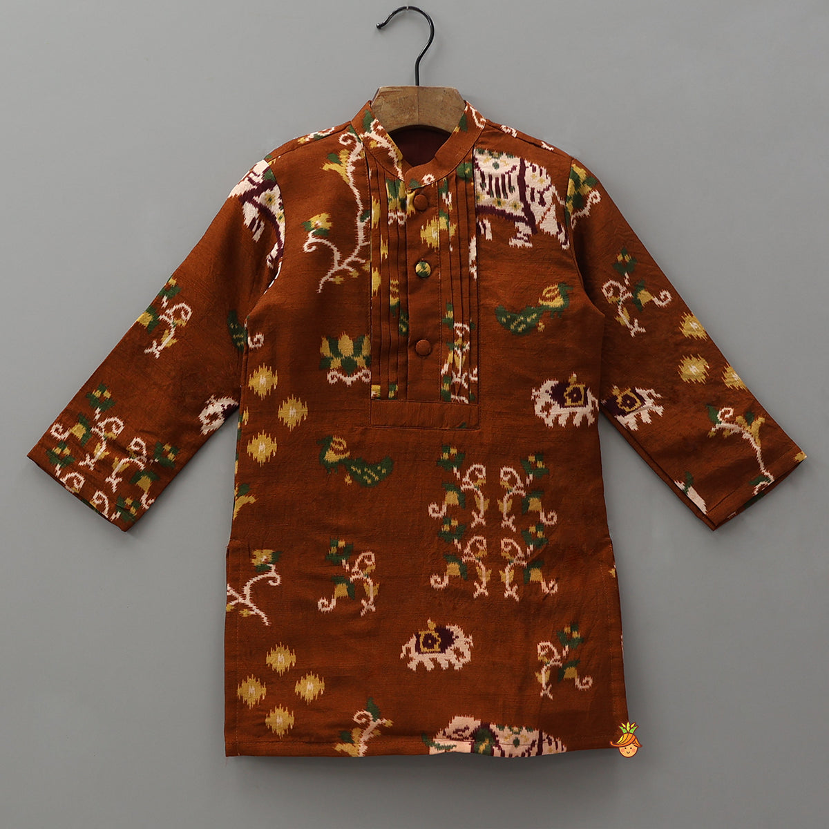 Printed Pin Tuck Detailed Kurta With Pyjama