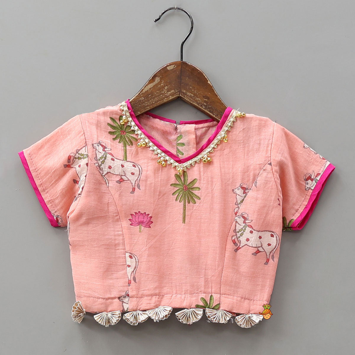 Beautifully Printed Top And Lehenga