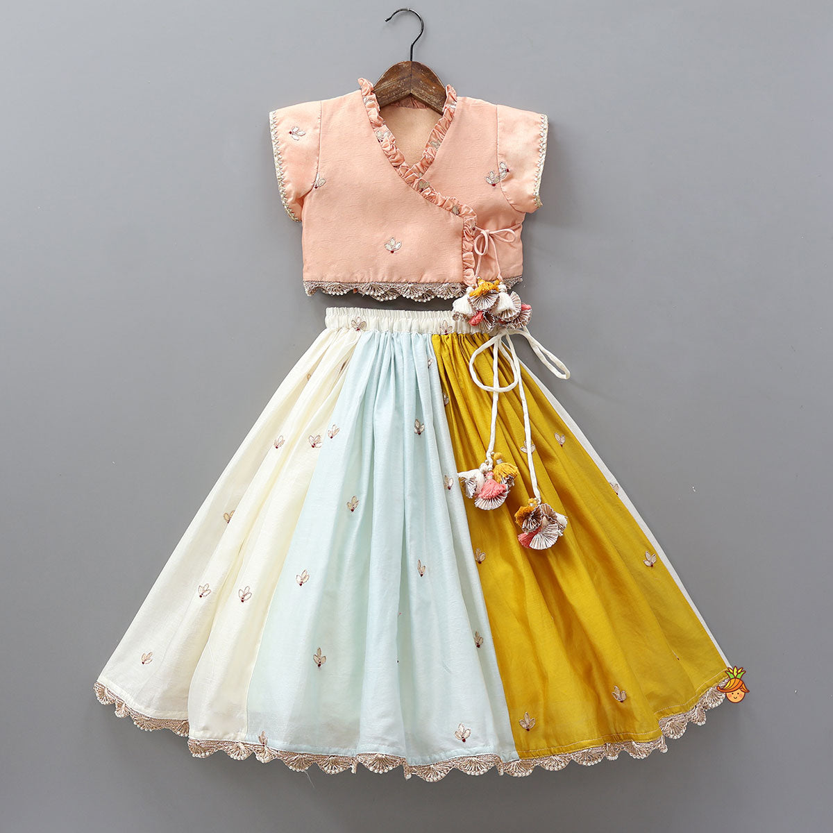 Angarkha Style Top And Lehenga