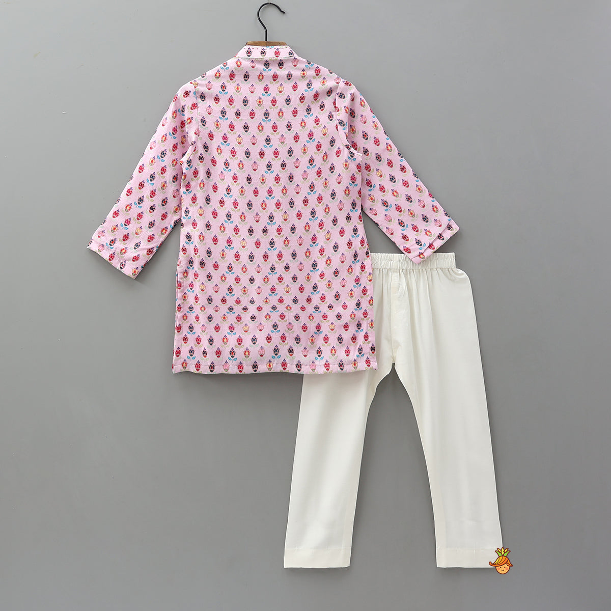 Front-Placket Printed Kurta With Pyjama