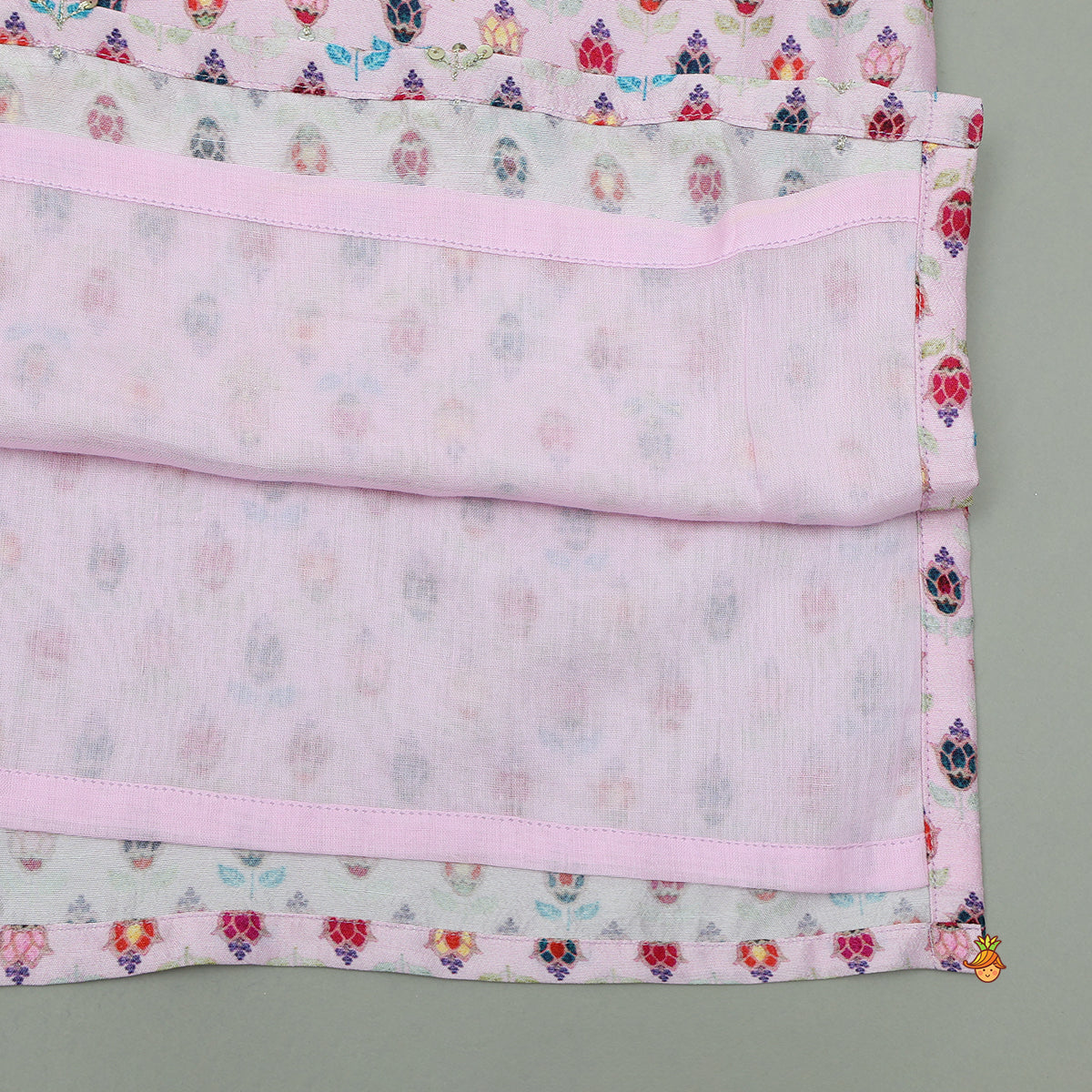 Front-Placket Printed Kurta With Pyjama