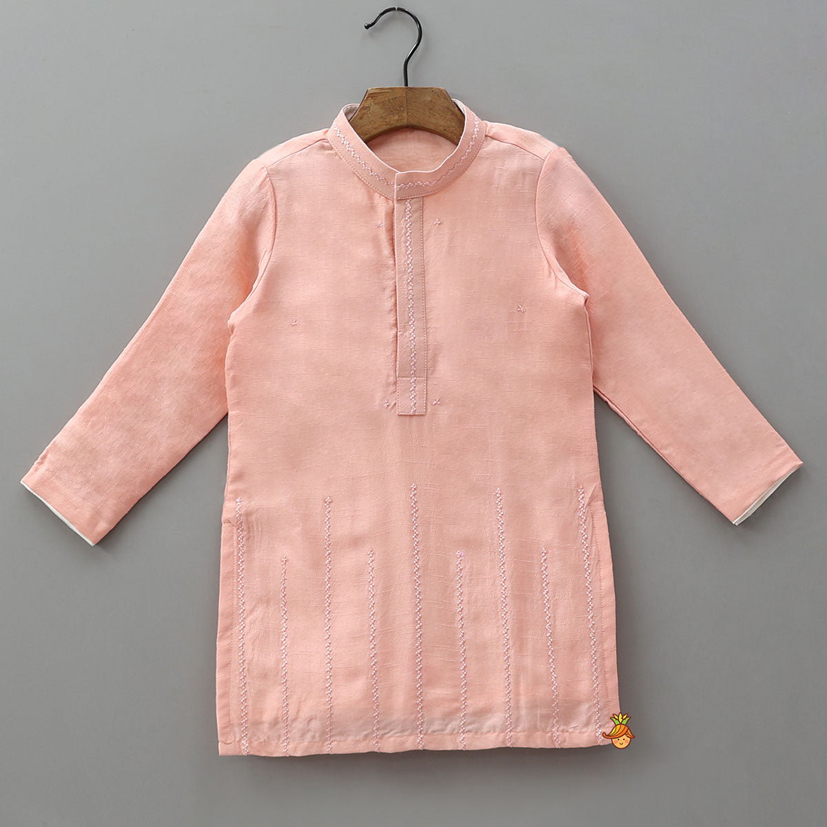Elegant Kurta With Thread-Work Jacket And Pyjama