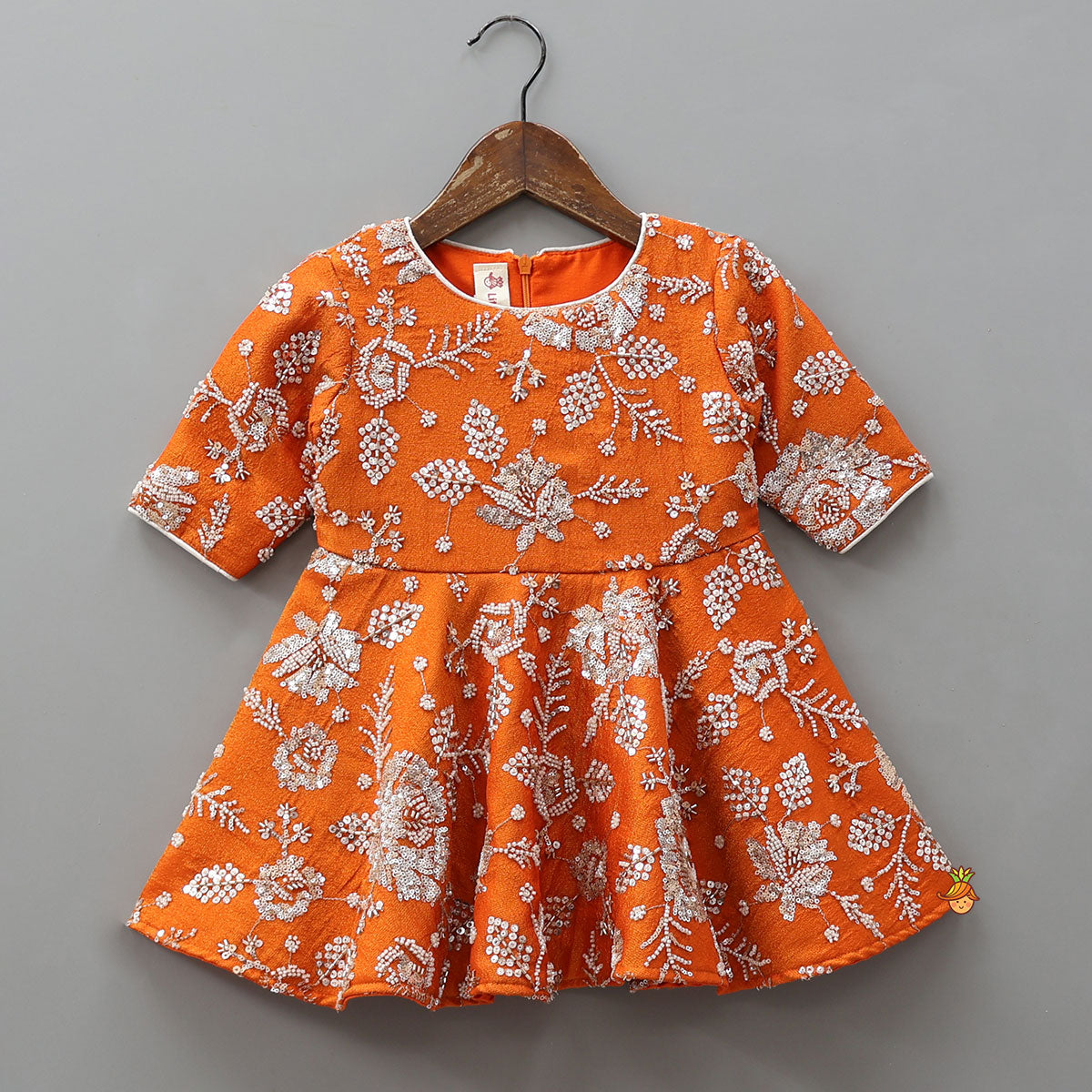 Intricate Beads And Cut Dana Embroidered Kurti With Flared Palazzo