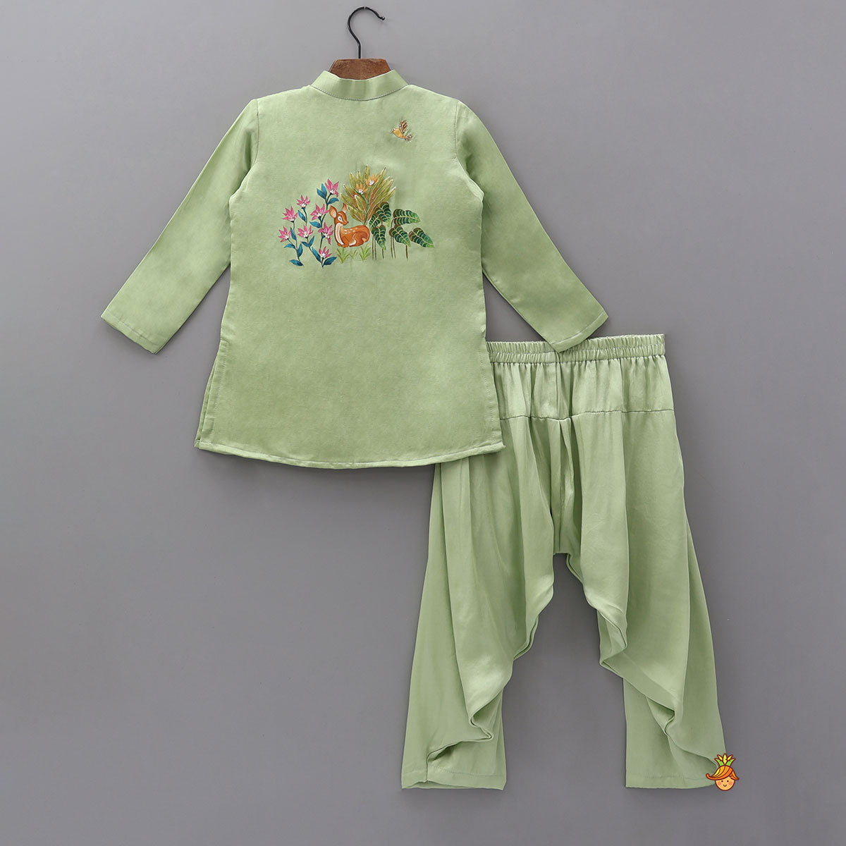 Hand-Painted Ethnic Kurta And Patiala Salwar