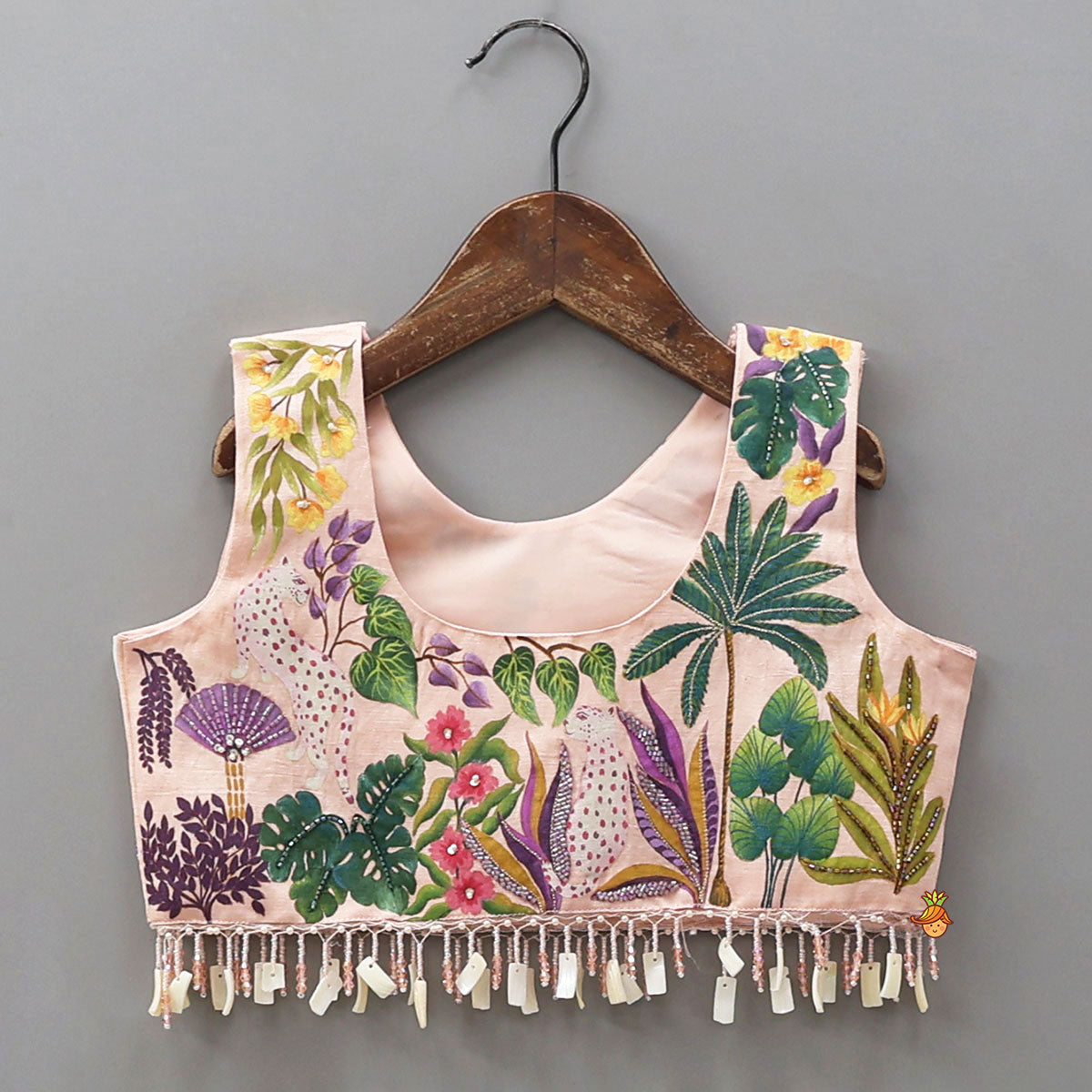 Stylish Shirt Style Top With Hand Painted Jacket And Palazzo