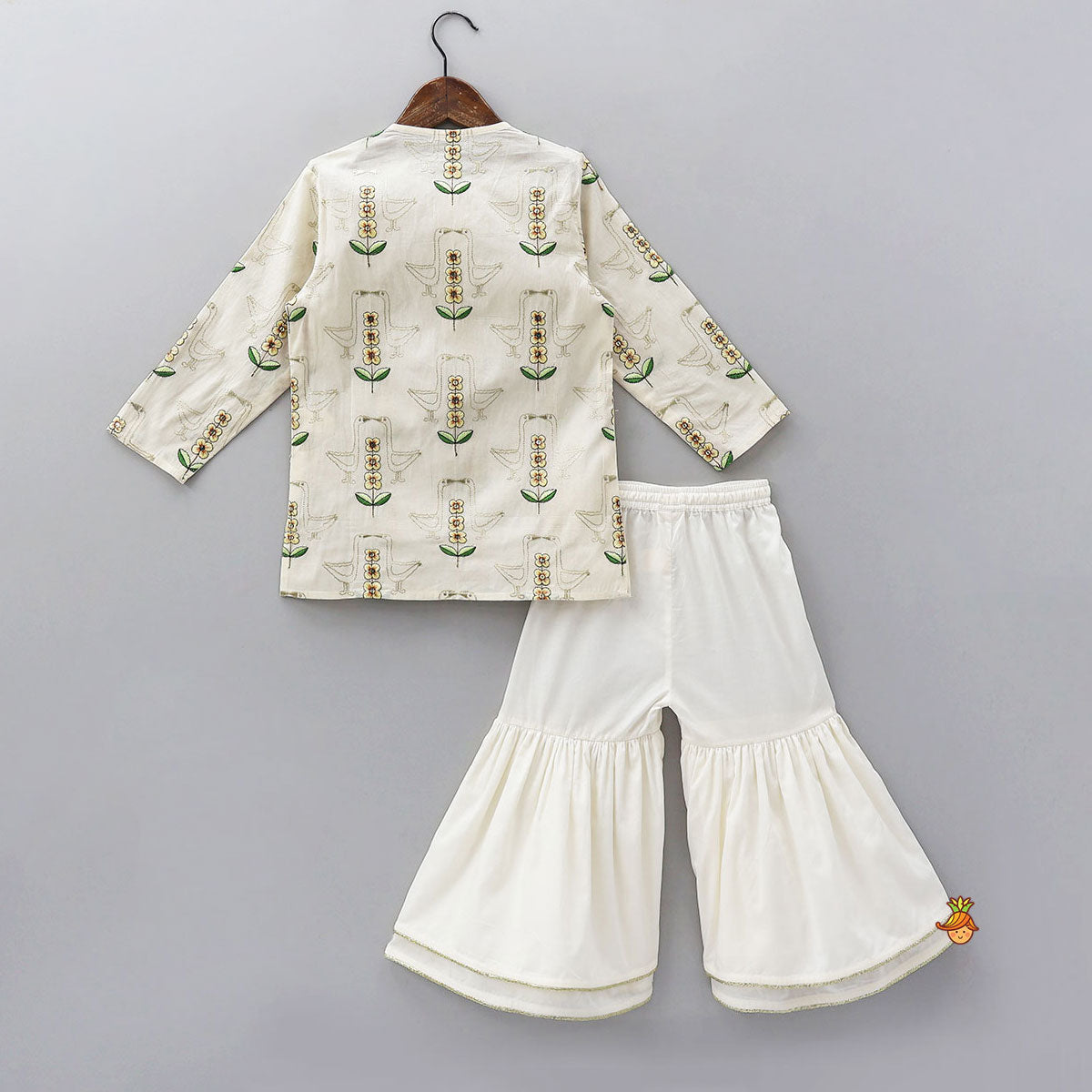 Beautiful Embroidered Kurti And Sharara