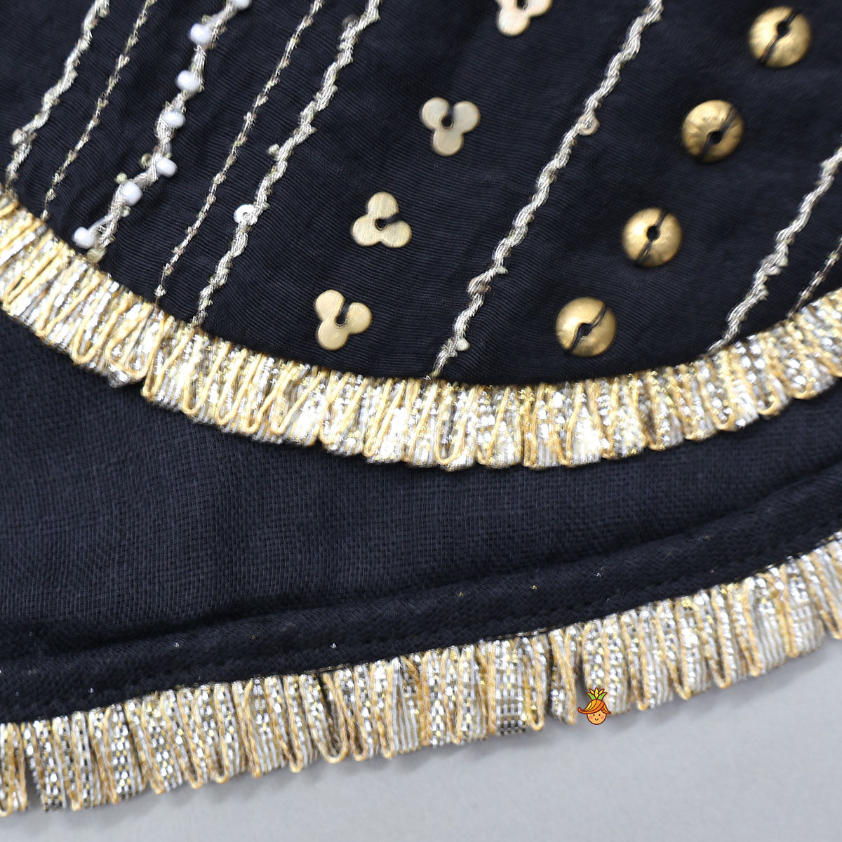 Elegant Black Ruffled Kurti