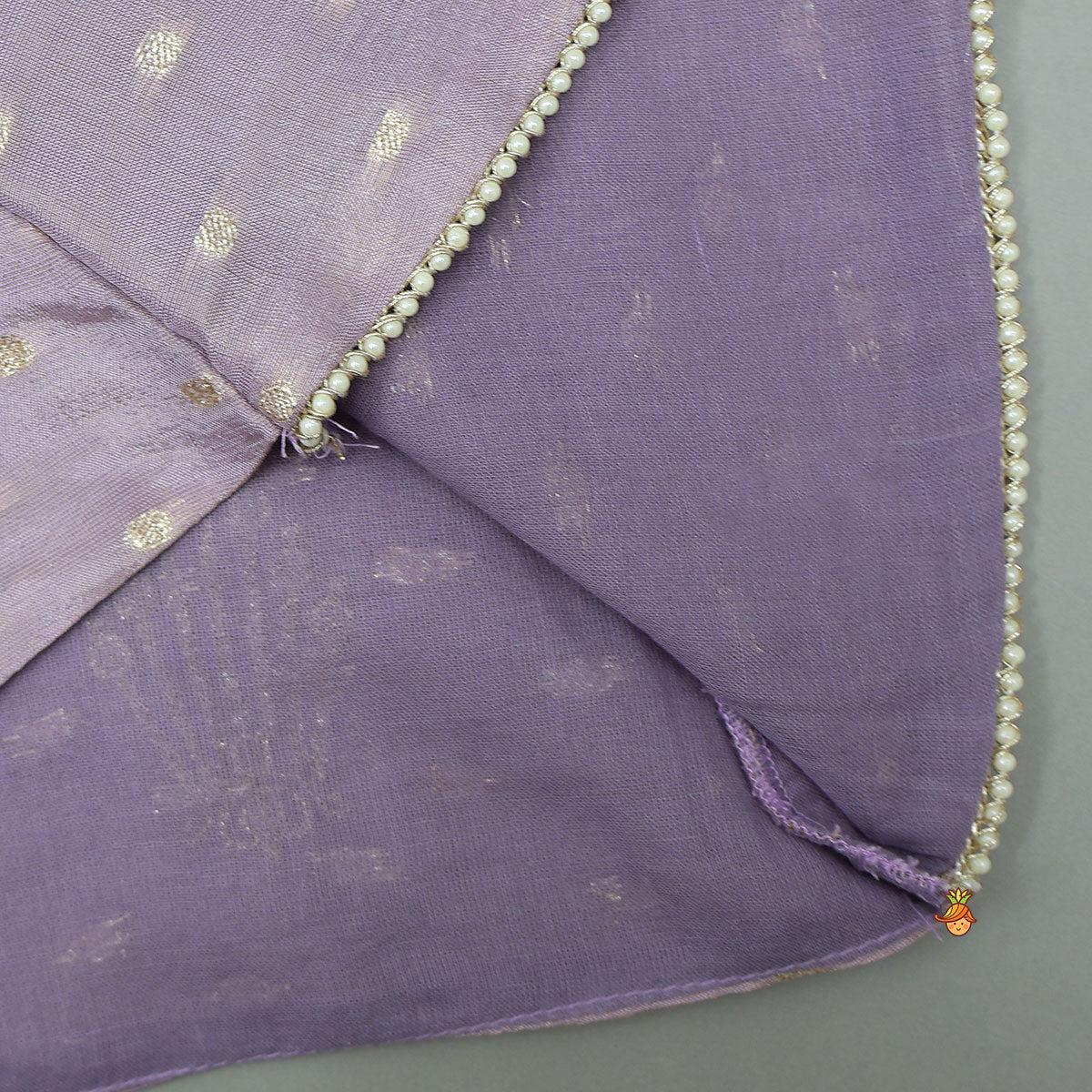 Contrasting Yoke Front Slit Kurti With Pant And Dupatta