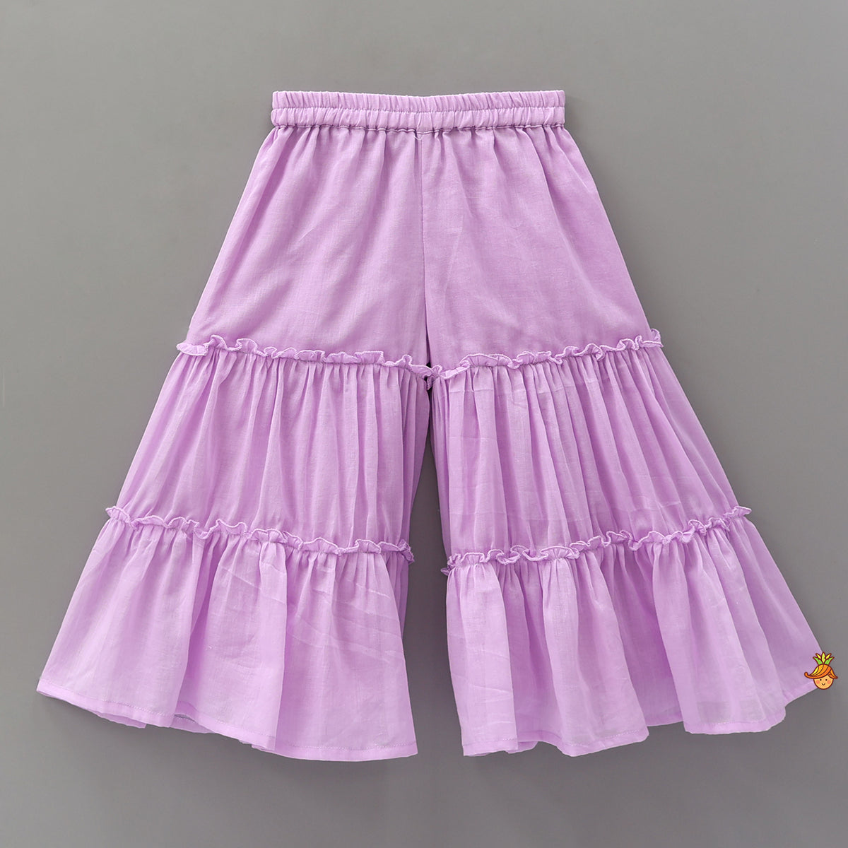 Mirror Work Embellished Kurti With Sharara And Dupatta