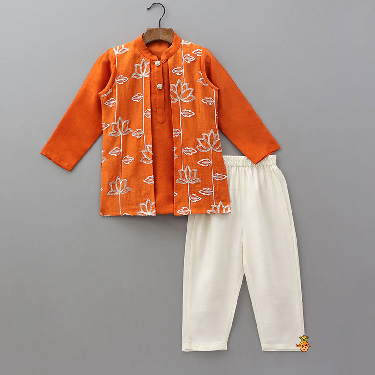 Ethnic Jacket Style Kurta And Pyjama