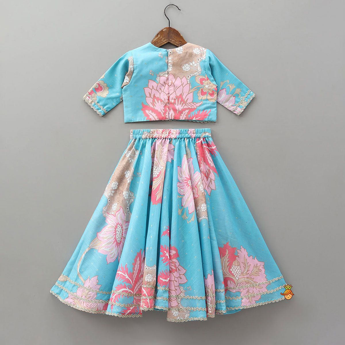 Booti Work Printed Top And Lehenga With Stylish Dupatta