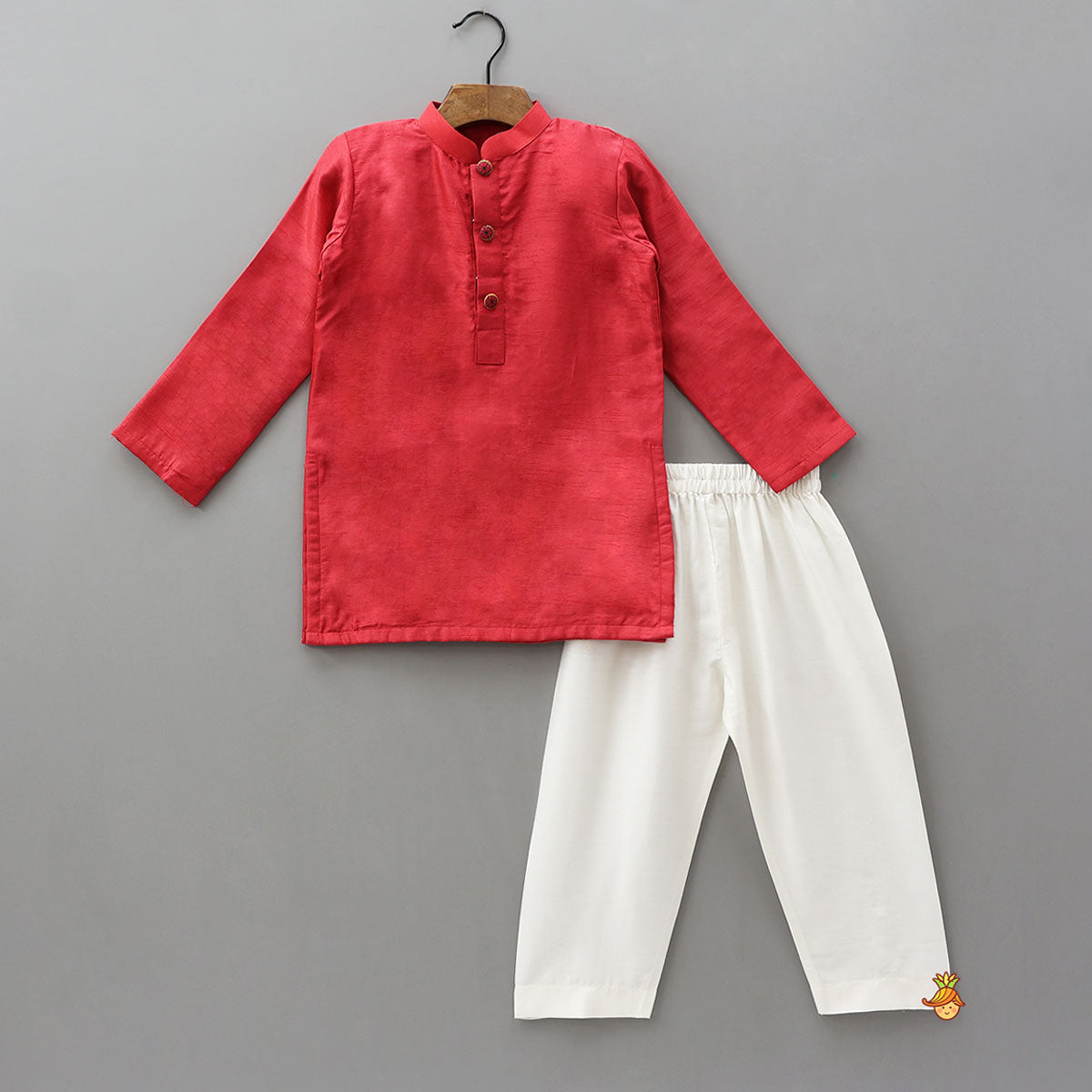 Kurta With Beautiful Printed Jacket And Pyjama