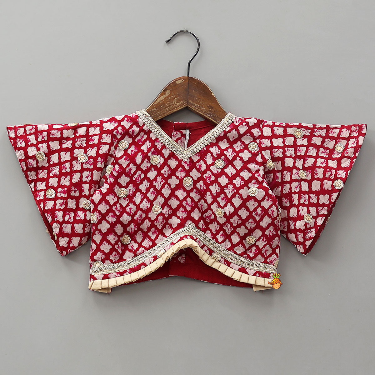 Stylish Printed Ethnic Top With Matching Lehenga