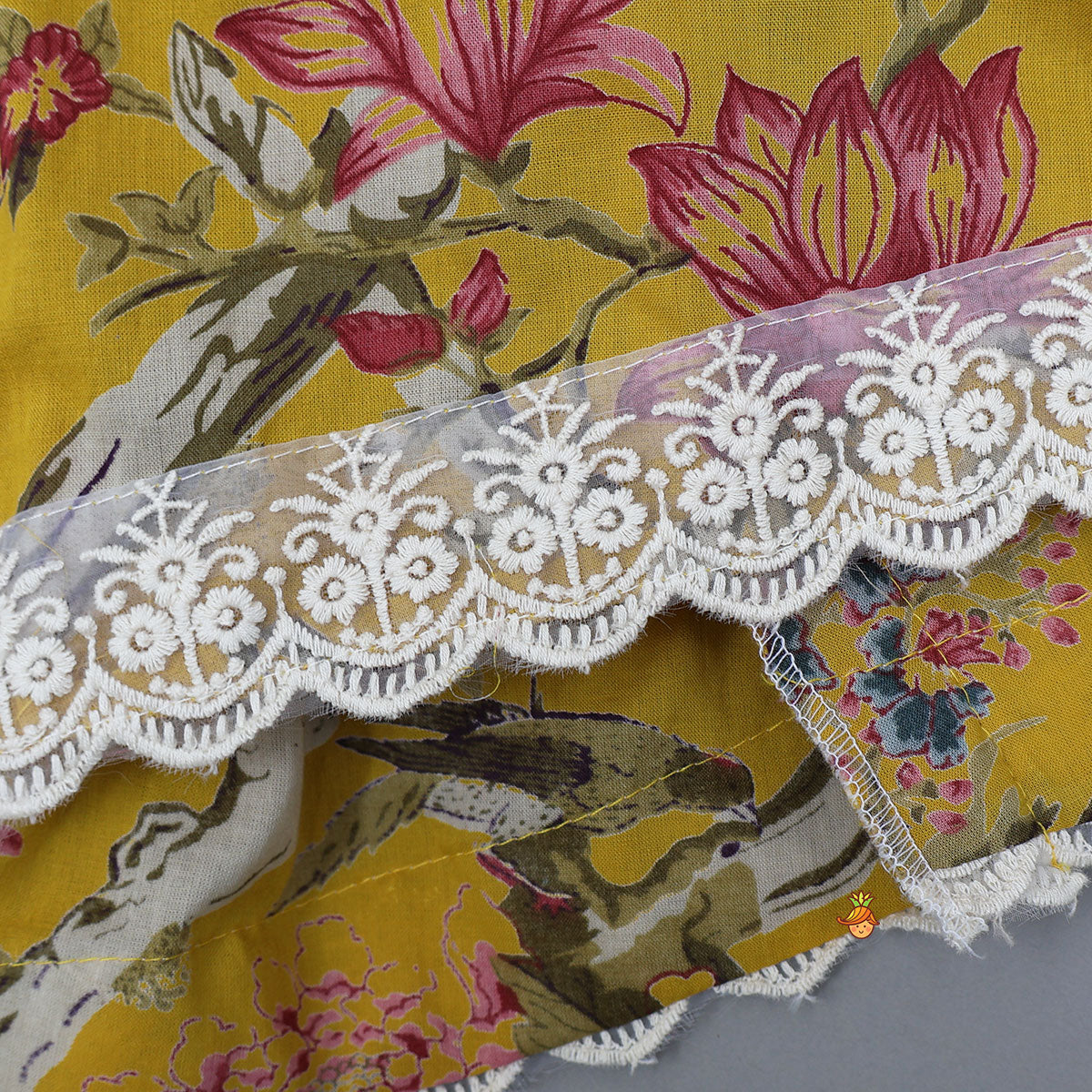 Strappy Top With Floral Printed Jacket And Sharara