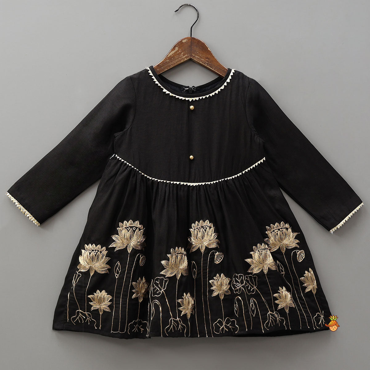 Floral Embroidered Kurti And Sharara With Matching Dupatta