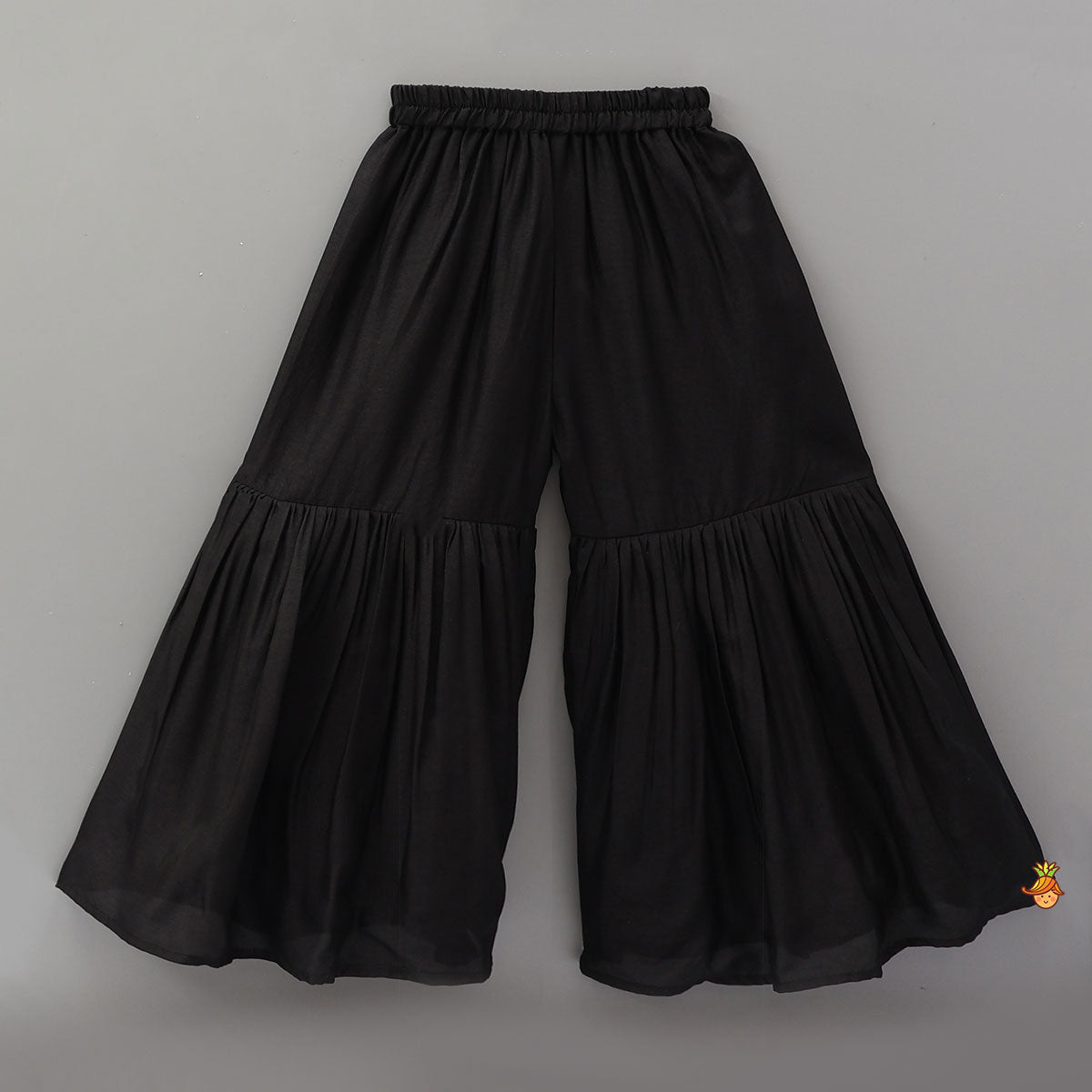 Floral Embroidered Kurti And Sharara With Matching Dupatta