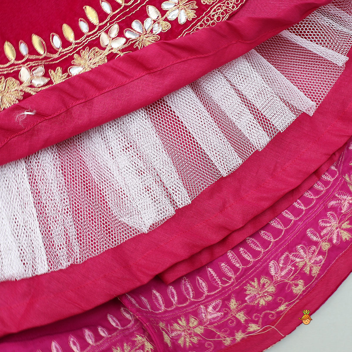 Stand Collar Velvet Top And Lehenga