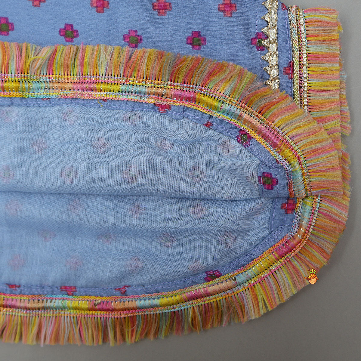 Fringed Printed Kurti And Pant