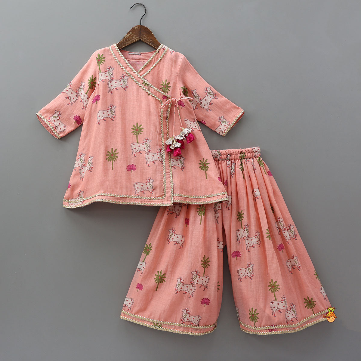 Angarkha Style Kurti And Palazzo