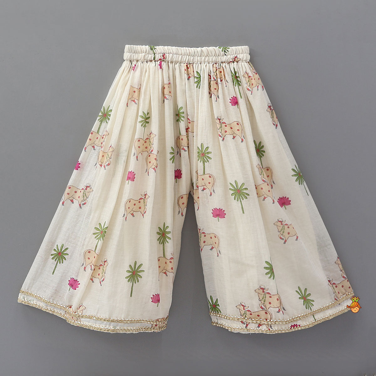 Angarkha Style Ethnic Kurti And Palazzo