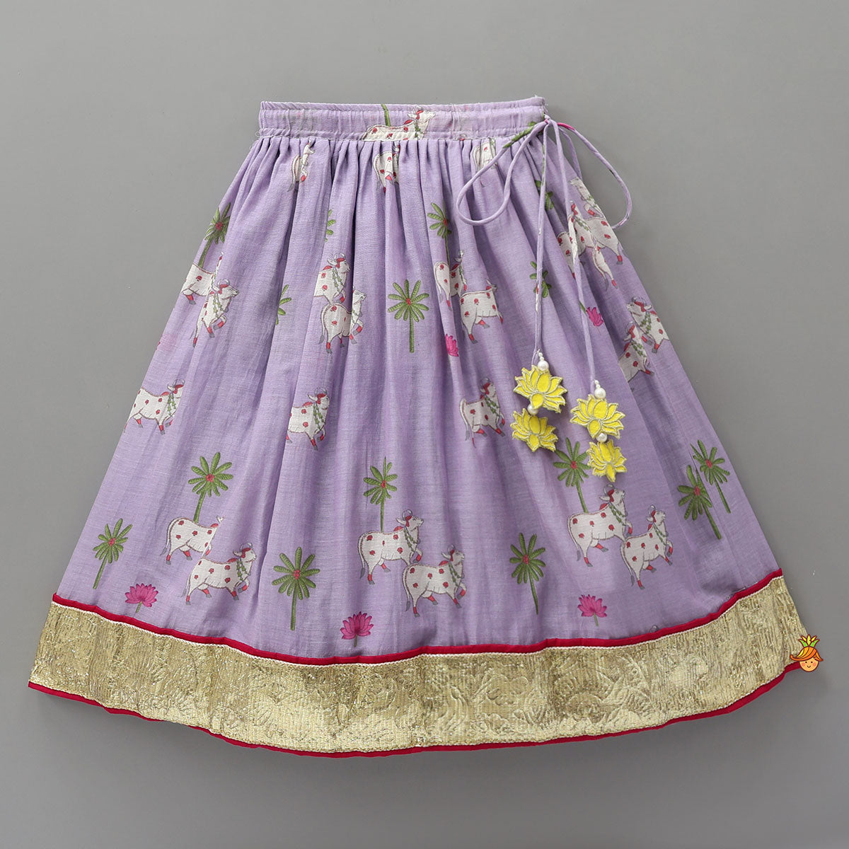 Adorable Printed Top And Lehenga