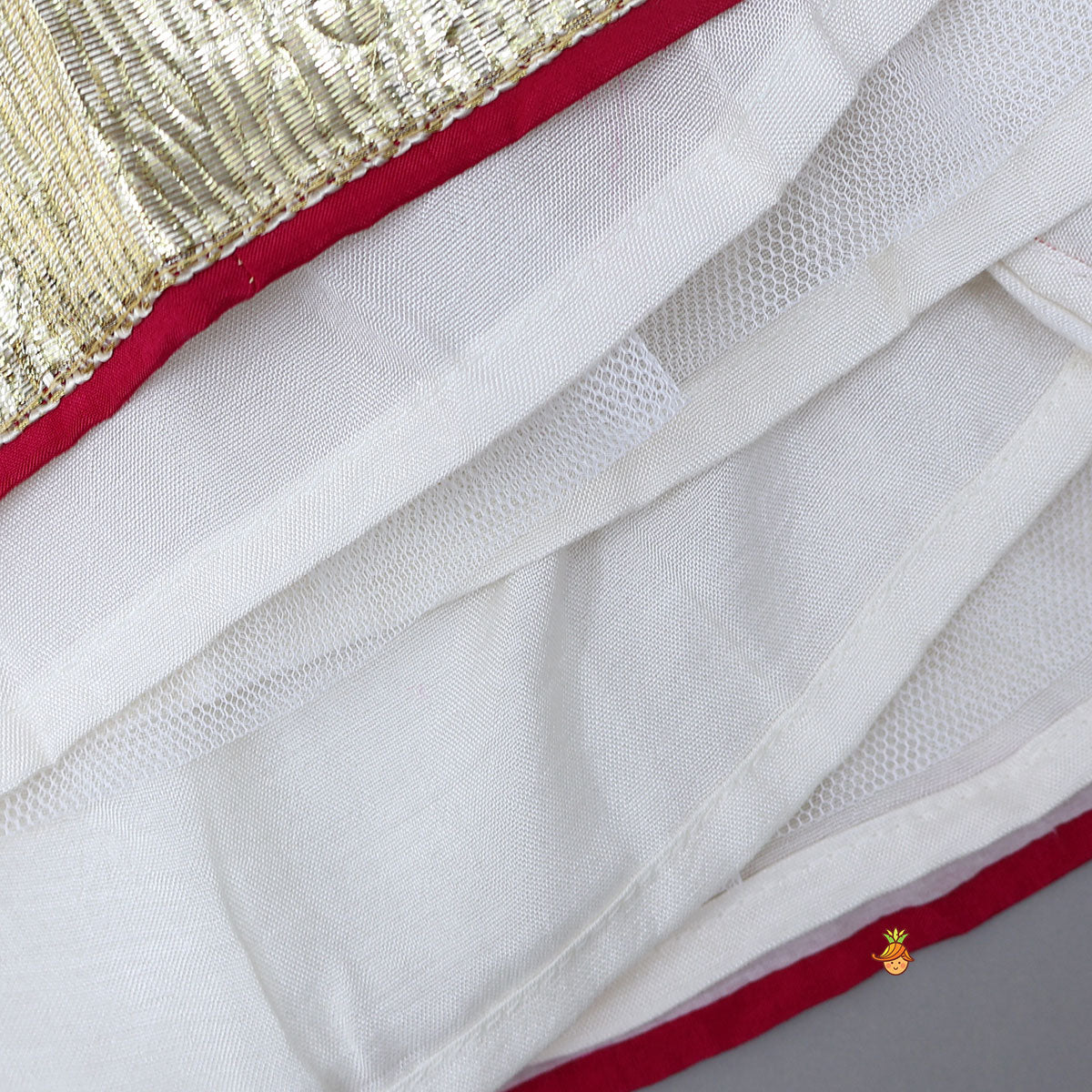 Adorable Printed Top With Fringed Detailing And Lehenga