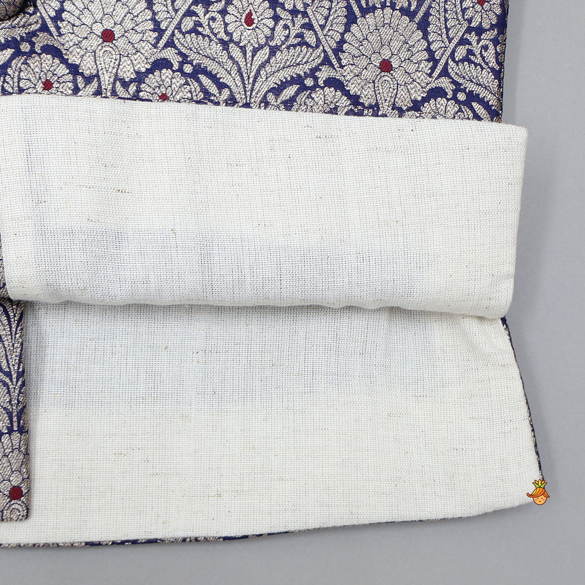 Ethnic Kurta With Brocade Jacket And Pyjama