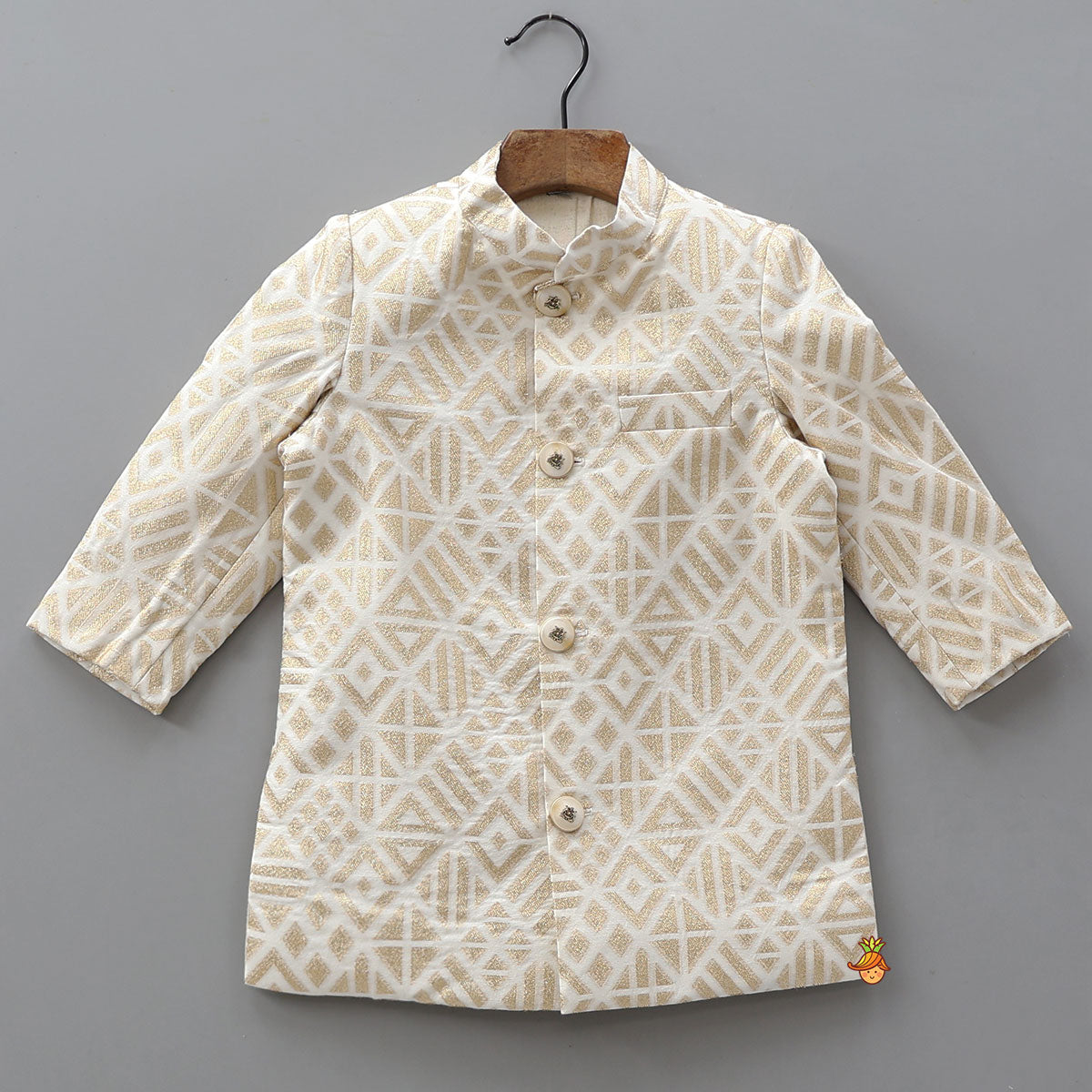 Elegant Front-Open Sherwani With Pyjama