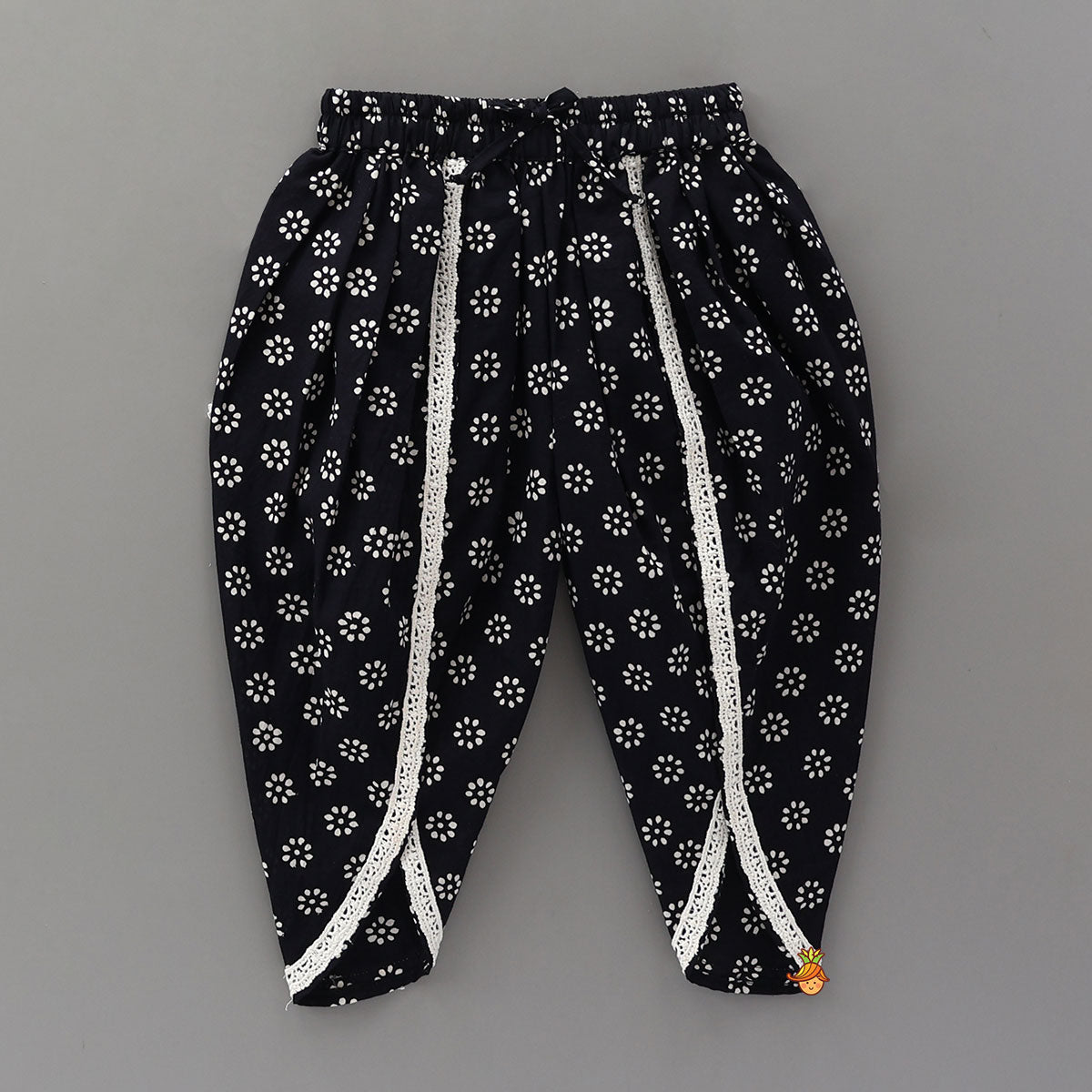 Hand Block Printed Angarkha Ethnic Kurti With Dhoti