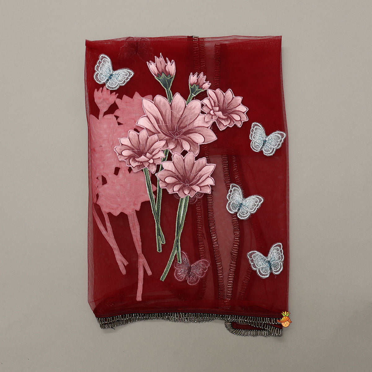 Charming Top With Striped Lehenga And Dupatta