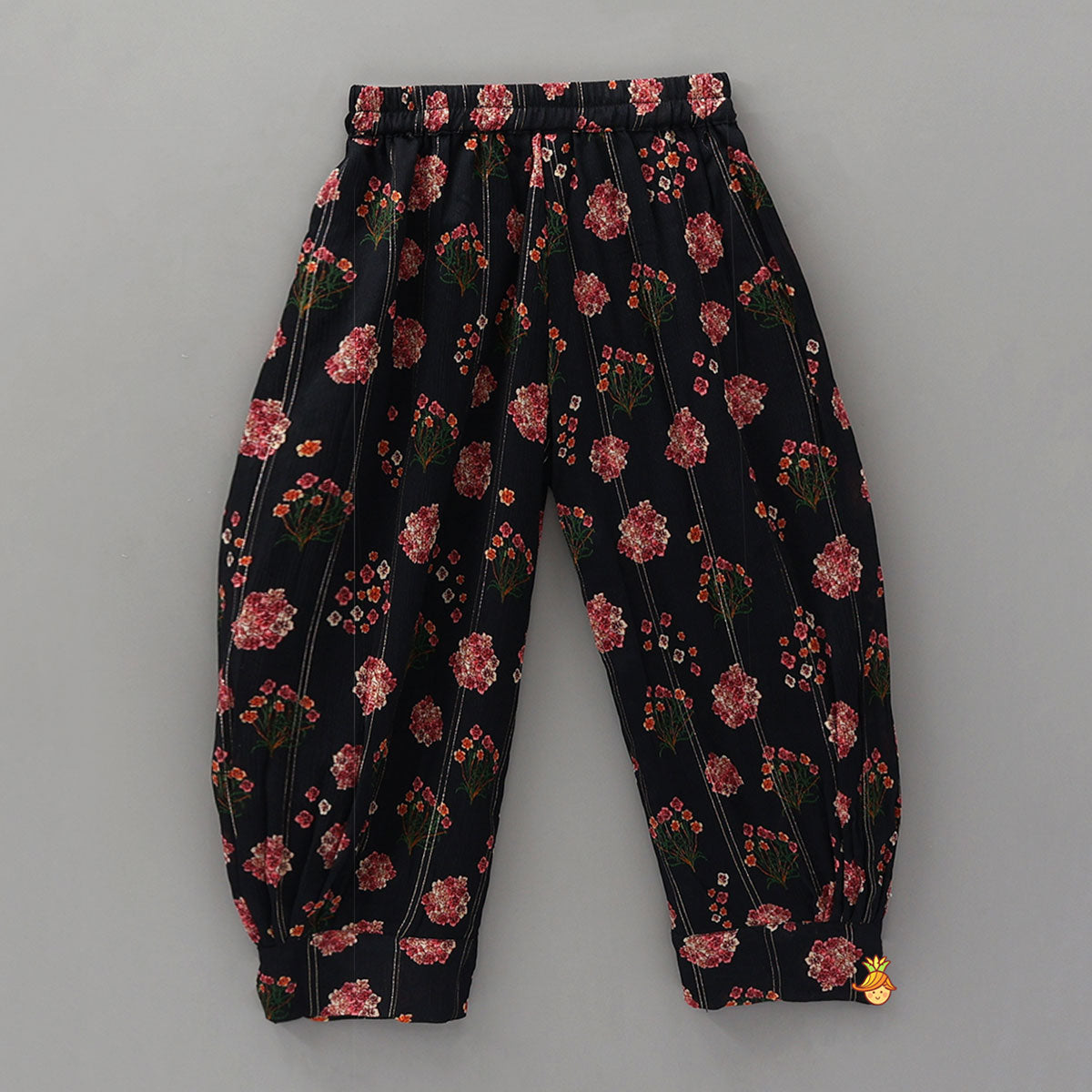 Velvet Kurti With Printed Pant