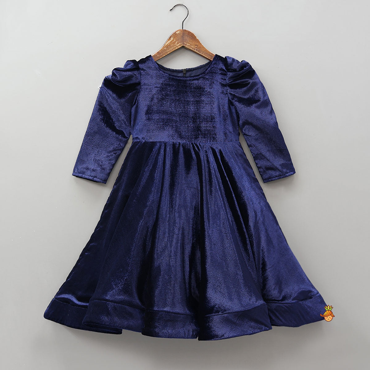 Gorgeous Flared Velvet Anarkali With Embroidered Jacket Style Cape