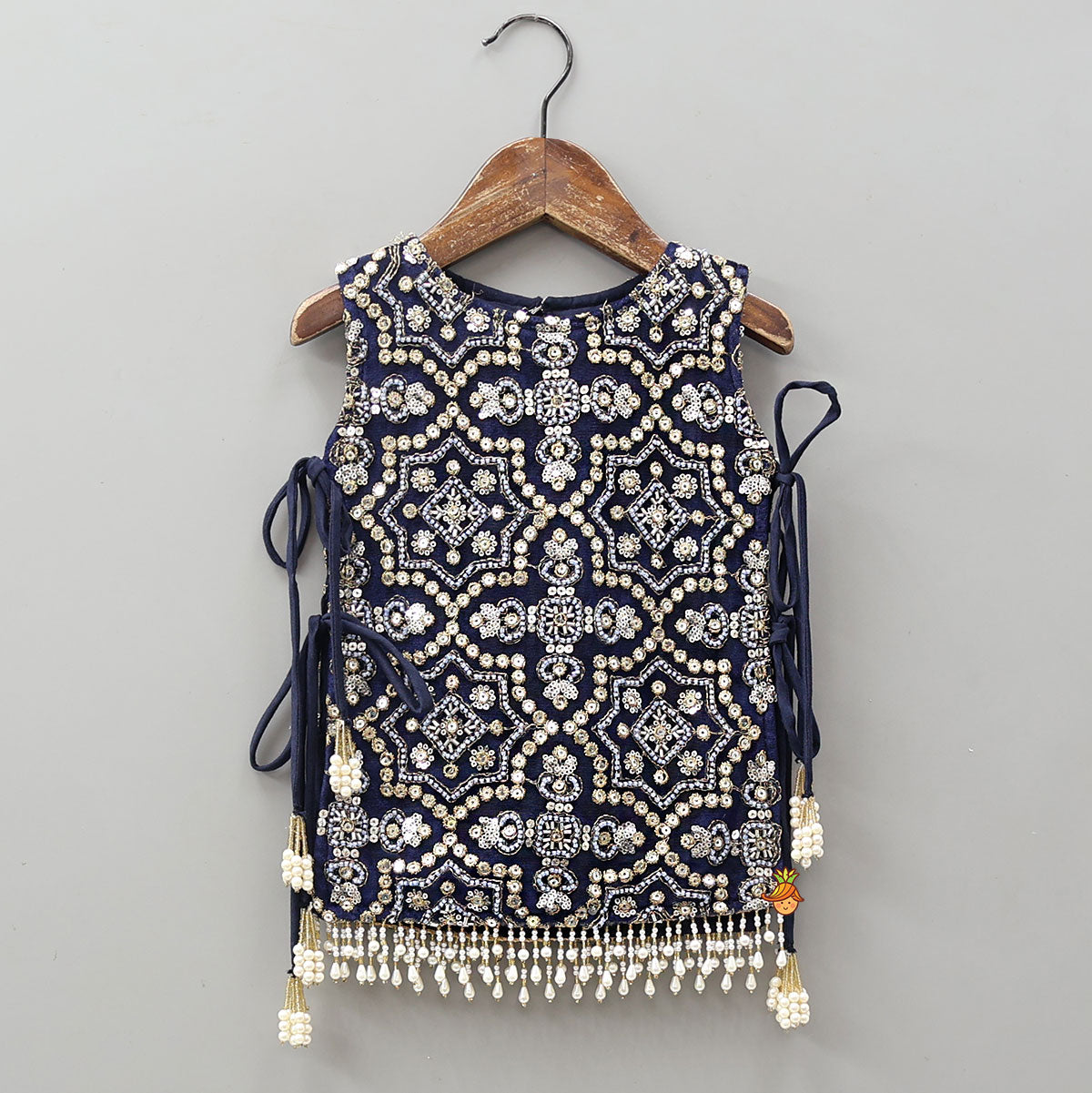 Gorgeous Flared Velvet Anarkali With Embroidered Jacket Style Cape