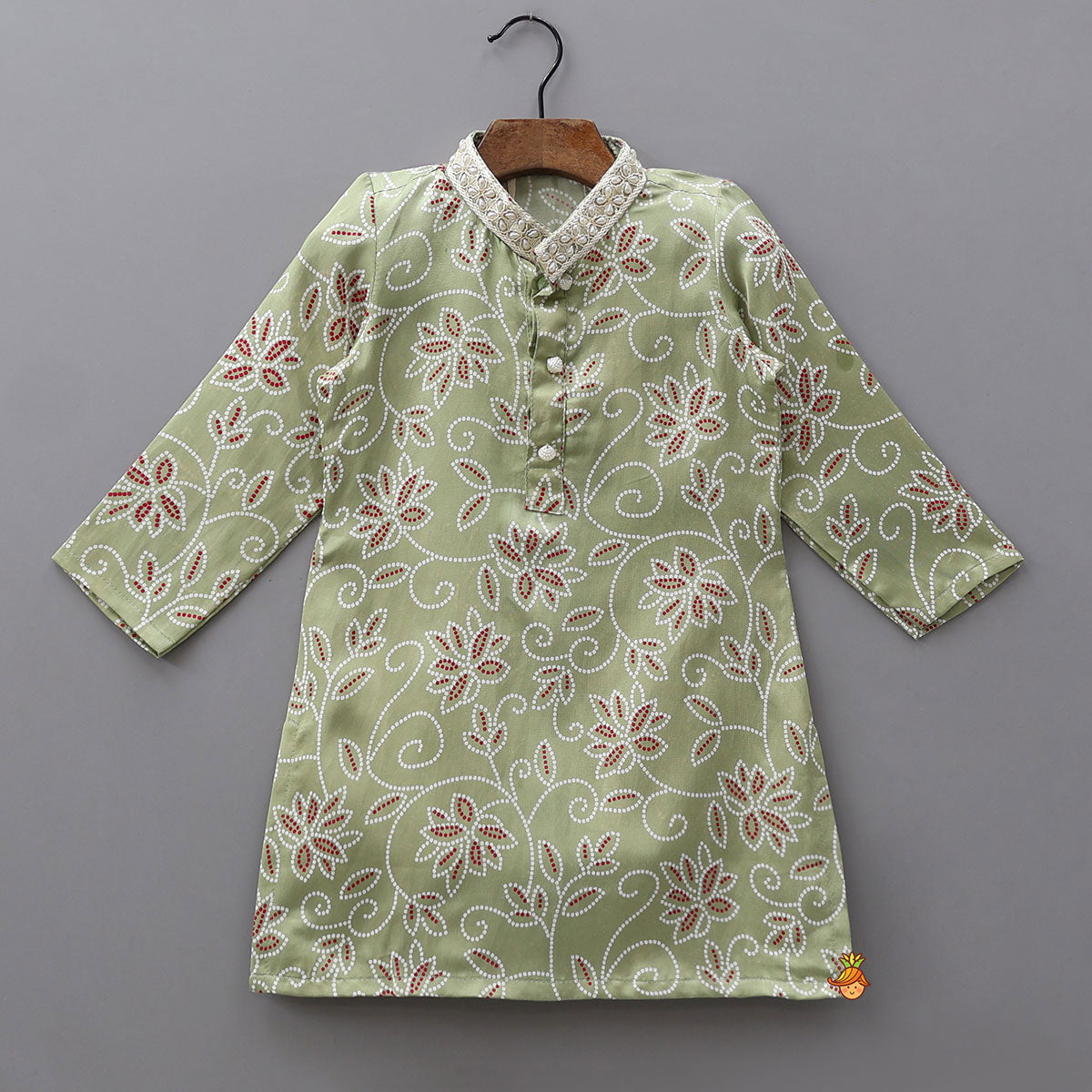 Floral Printed Kurta And Pyjama