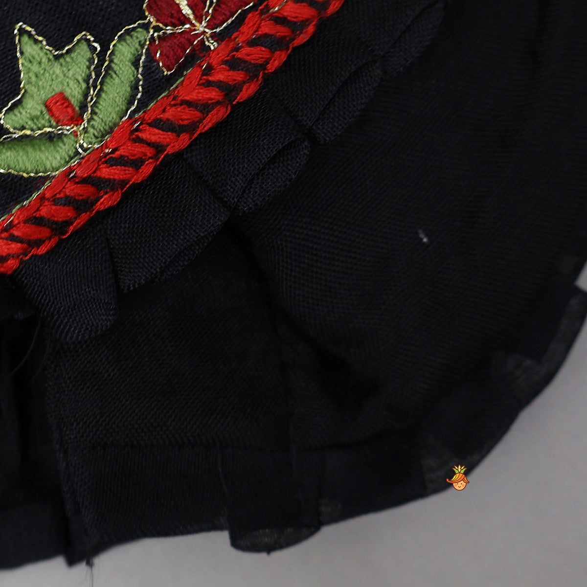 Pleats Enhanced Top And Ruffle Hem Lehenga