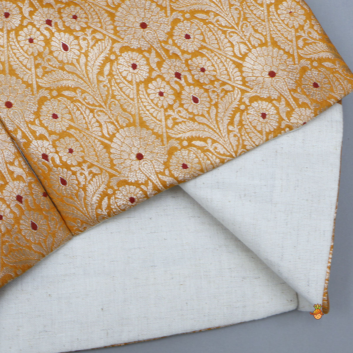 Elegant Kurta With Brocade Jacket And Pyjama